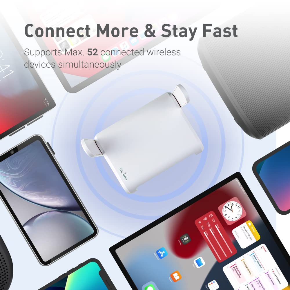 GL.iNet GL-MT6000 (Flint 2) WiFi 6 Router & GL.iNet GL-SFT1200 (Opal) Secure Travel WiFi Router - Image 7