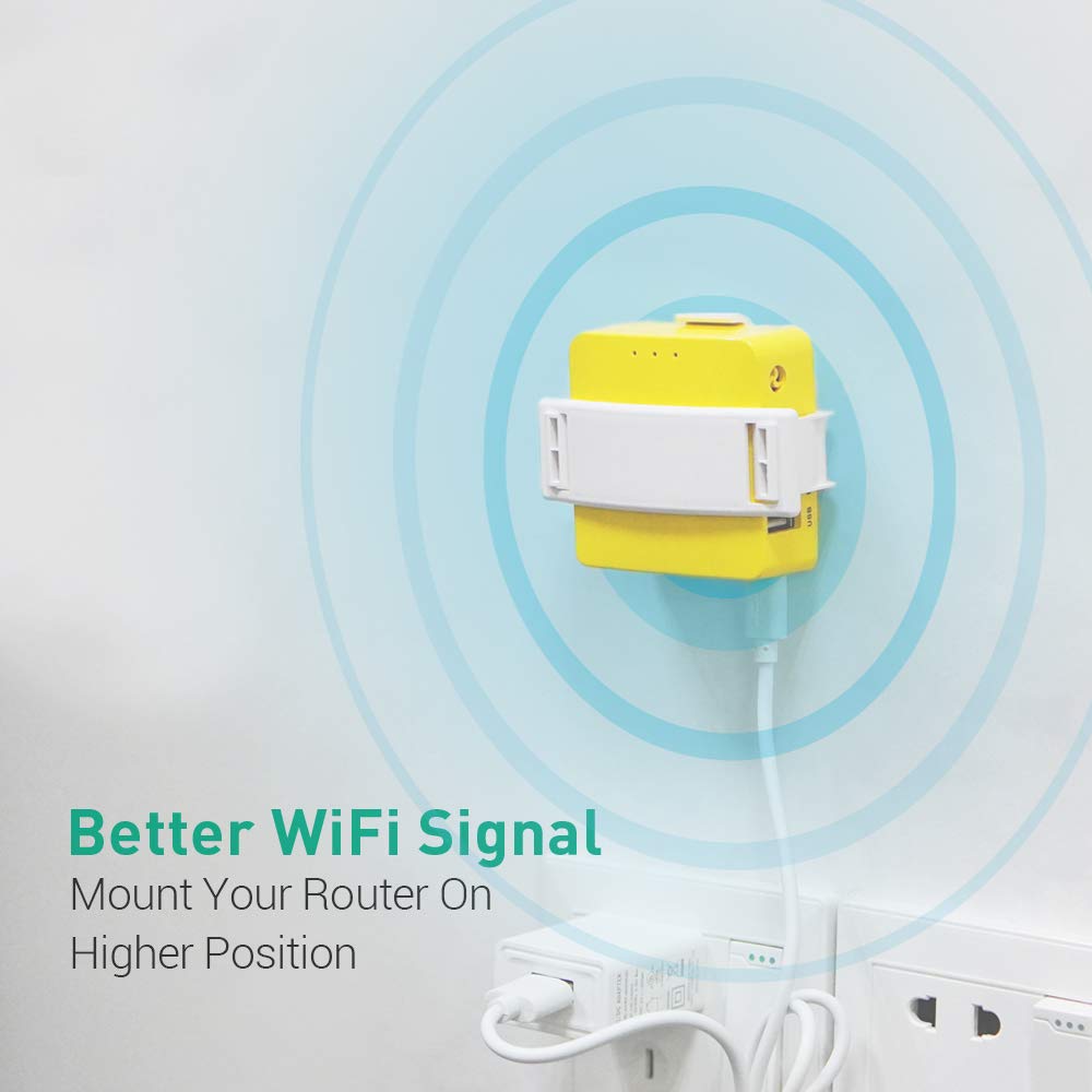 GL.iNet WiFi Router Holder Wall Mount with Screws, Compatible with GL-AR150, GL-AR150-Ext, GL-AR300M, GL-AR300M-Ext, GL-MT300N-V2 Mini Router, Networking Device Bracket, Easy to Install (White) - Image 5