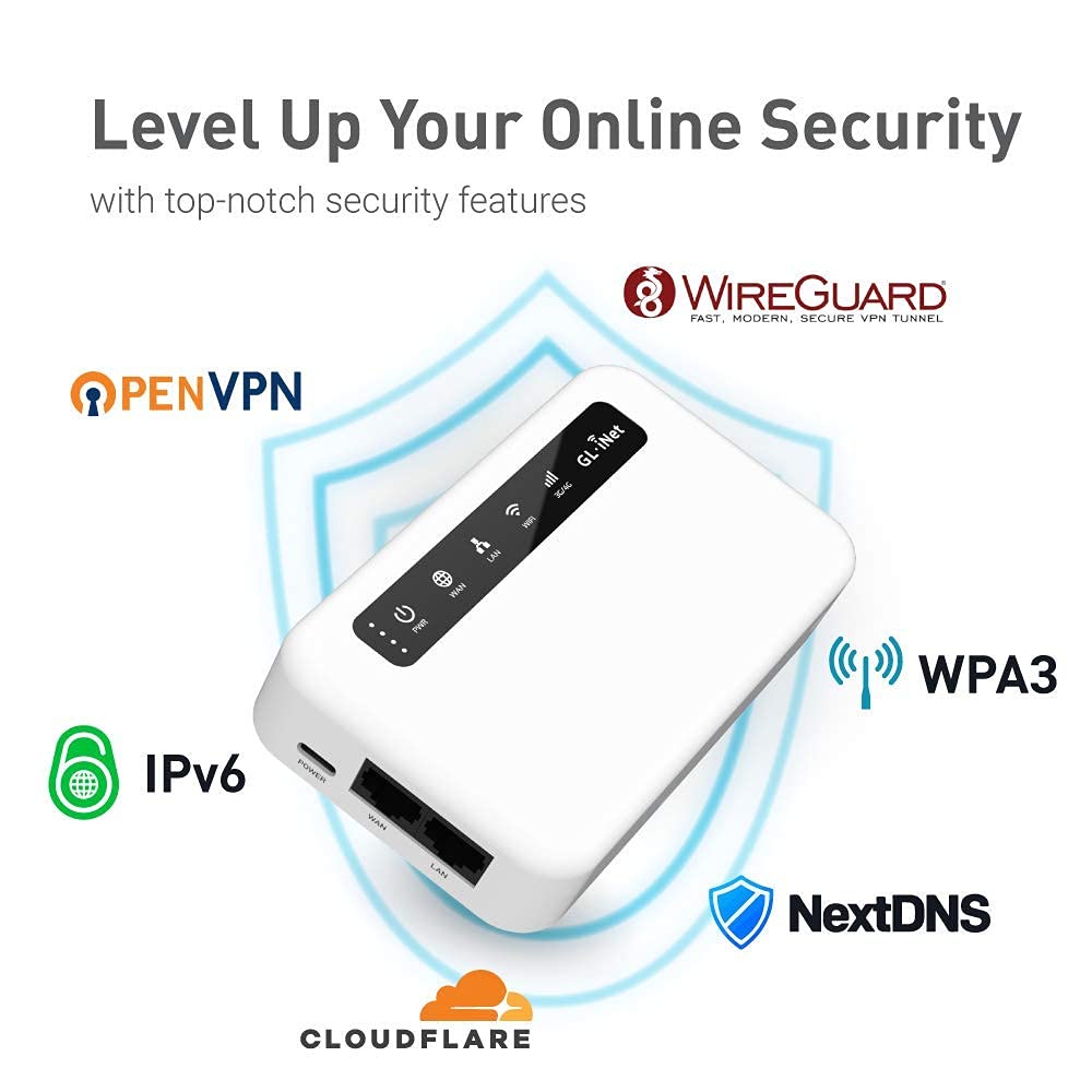 GL.iNetGL-XE300(Puli) 4GLTEMobileSmartVPNRouter|PortableWiFiWirelessTravel Hotspot,SupportATT,T-Mobile,Router/AccessPoint/Extender/WDSMode,OpenWrt, 5000mAhBattery,OpenVPNClient (EC25-AF) - Image 3