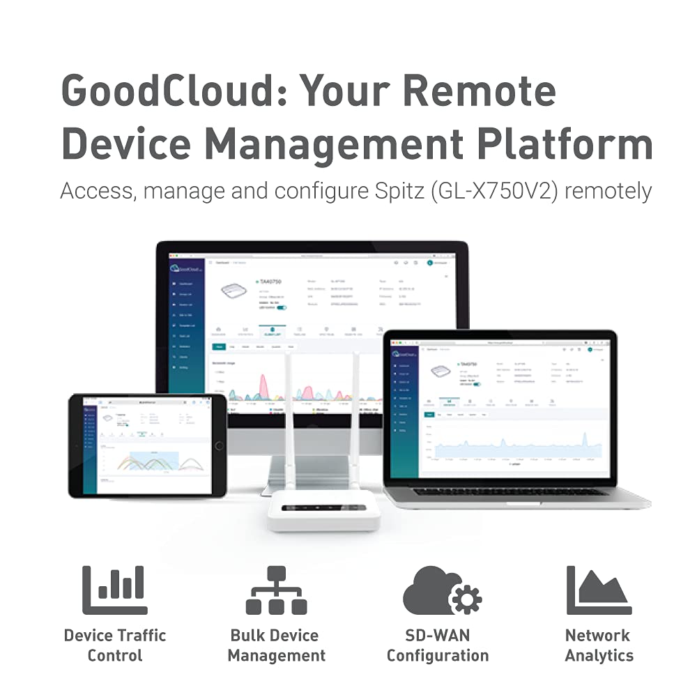 GL-X750V2 (Spitz) T-Mobile/AT&T IoT Device Certified, 4G LTE VPN Router Without BLE Module, AC750 Dual-Band Wi-Fi, RV & Offshore Internet, OpenWrt, IoT Gateway, MicroSD Cardslot, North America only - Image 7